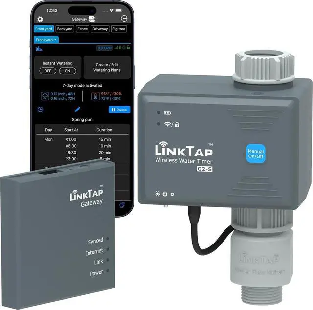 Main image of G2S Smart Garden Hose Timer & Gateway, 2-Year Battery Life