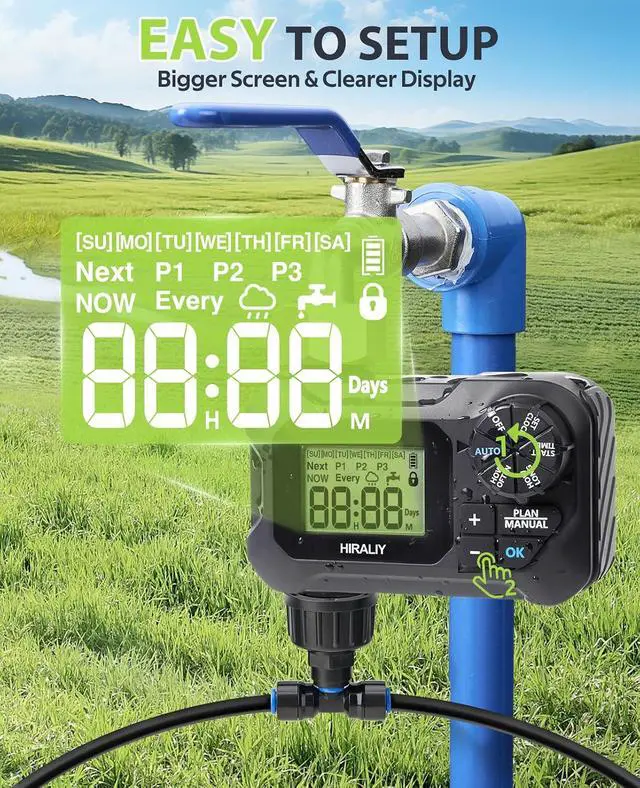 Alt view image 2 of 7 - 59FT Drip Irrigation Kit with Water Timer, Quick-Connect