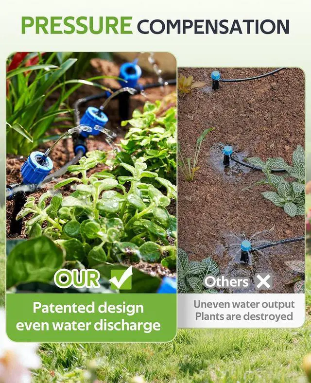 Alt view image 6 of 7 - 100FT Drip Irrigation Kit with Timer, Pressure Compensated