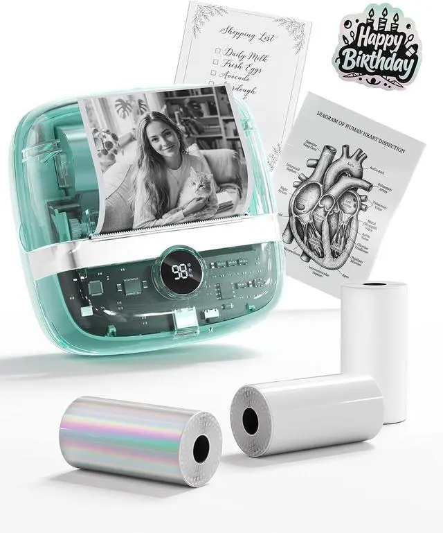 Main image of 300DPI Sticker Printer - T02 Pro Mini Thermal Printer AI Sticker Maker