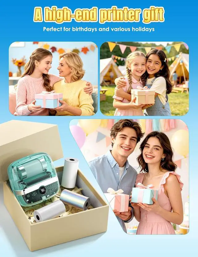 Alt view image 6 of 7 - 300DPI Sticker Printer - T02 Pro Mini Thermal Printer AI Sticker Maker
