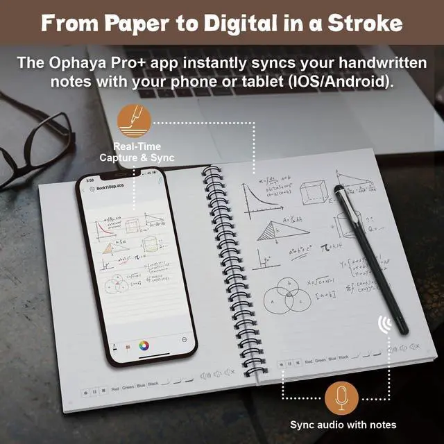Alt view image 2 of 7 - Smart Digital Notebook with Smart Pen Digitize Your Notes