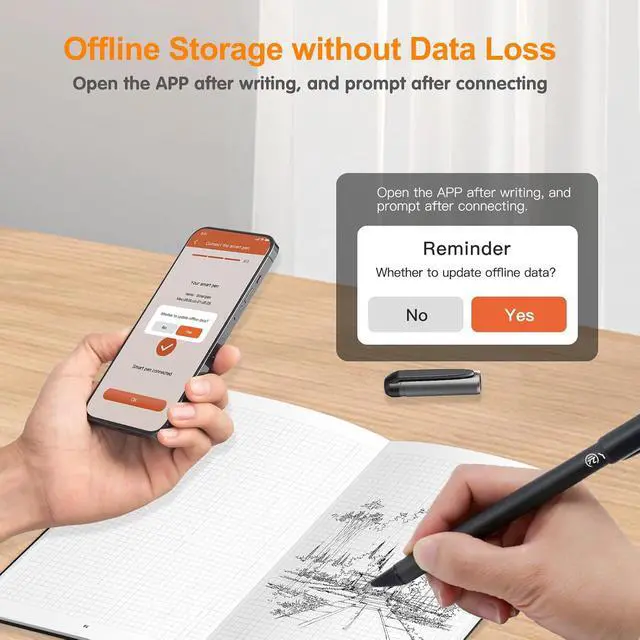 Alt view image 5 of 7 - Digital Sync Pen with Notebook, Smart Writing Set for Note Taking