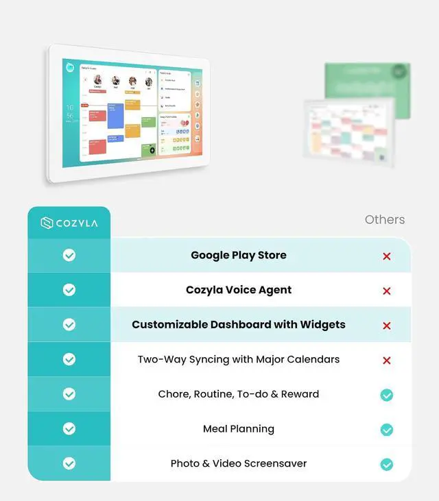 Alt view image 2 of 7 - Calendar Plus 2: 15.6" Smart Digital Calendar with Google Play Store
