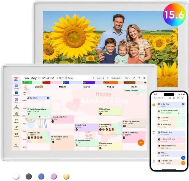 Main image of 15.6" Digital Calendar, No Subscription Smart Family Planner