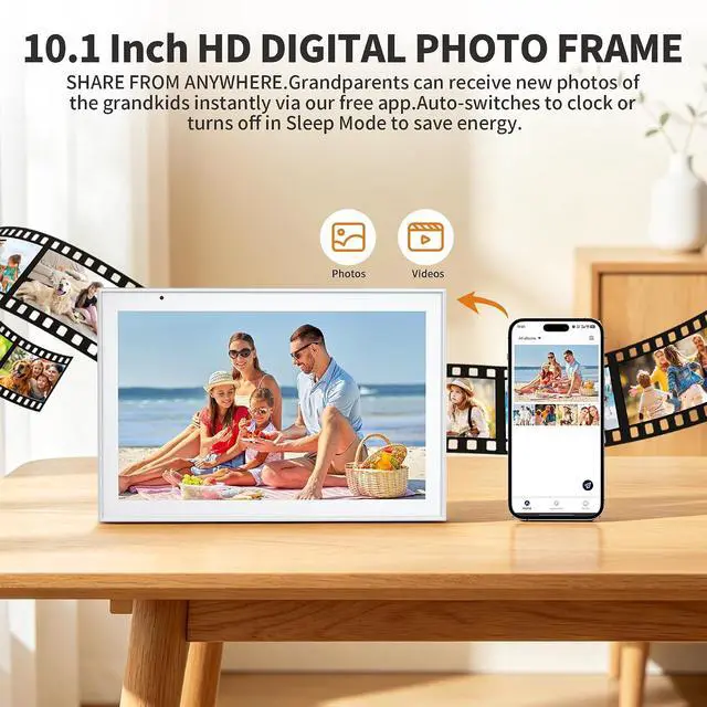 Alt view image 5 of 7 - Smart Digital Calendar 10.1 Inch, Electronic Family Calendar Planner with Touchscreen, Shared Chore Chart, Meal Planner, To Do List & Schedule Board, WiFi Digital Family Command Center, Photo Frame