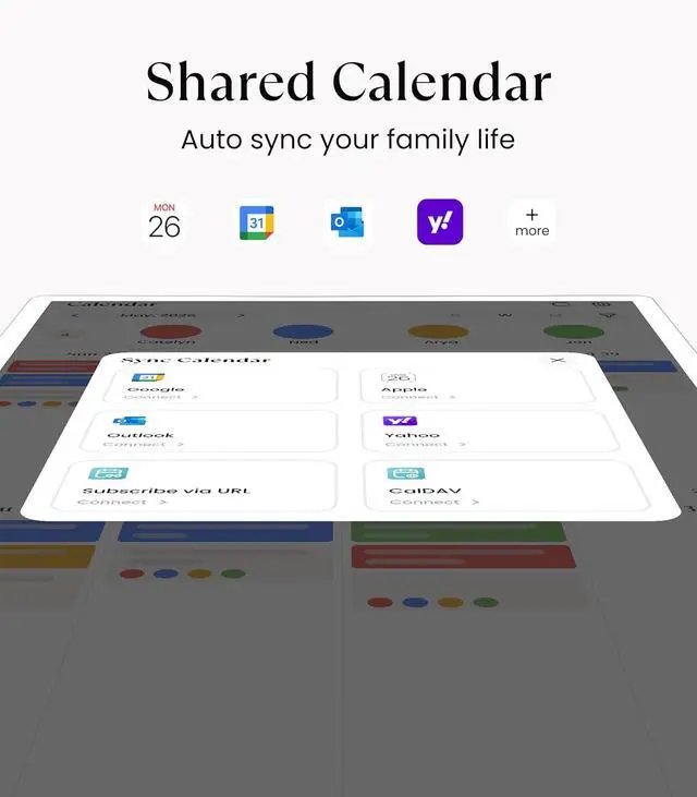 Alt view image 3 of 7 - Calendar Plus Go: 32" Mobile Smart Digital Calendar Family Dashboard