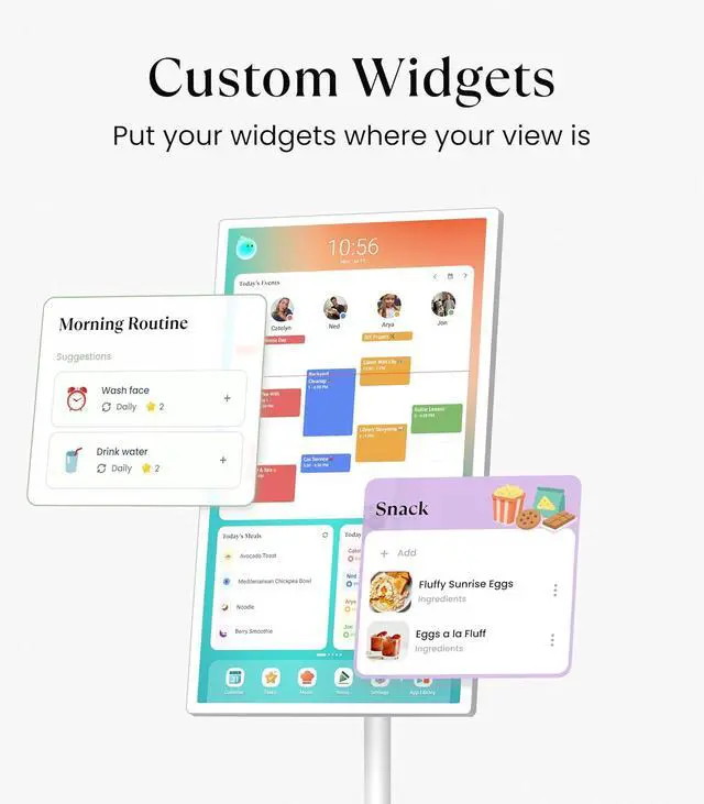 Alt view image 5 of 7 - Calendar Plus Go: 32" Mobile Smart Digital Calendar Family Dashboard