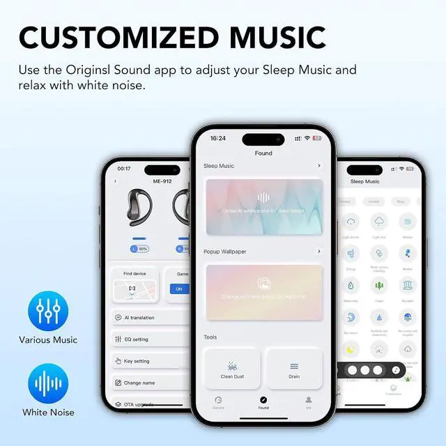 Alt view image 6 of 7 - Open-Ear Headphones with AI Translation Earbuds Real Time, Supports 164 Languages, 50H Playtime, Powerful Sound, LED Display, 3-in-1 Translation Headphones, for Business/Gym/Learning