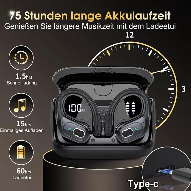 Alt view image 5 of 7 - AI Real Time Translation Earbuds, Bluetooth 5.4 Translator Earphones, Black