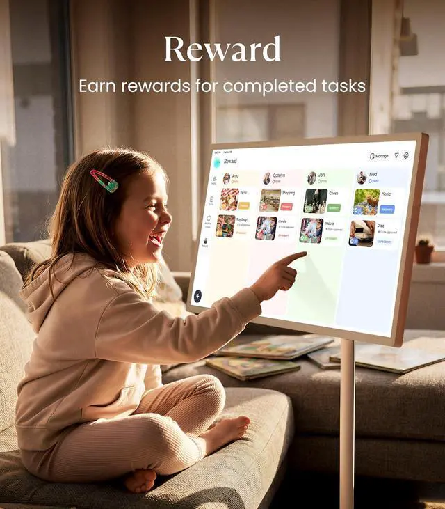 Alt view image 7 of 7 - Calendar Plus Go: 32" Mobile Smart Digital Calendar Family Dashboard