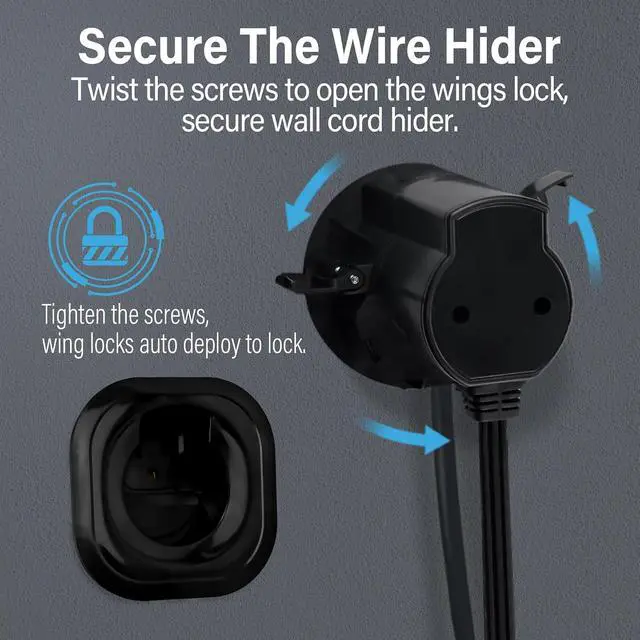 Alt view image 6 of 7 - in-Wall Cable Management Kit for Wall Mounted TV - White Power & Low Voltage Cord Hider with Hole Saw, Extension Cord & Splitter - Hide TV Wires Behind Walls for Clean Home Theater & Gaming Setup