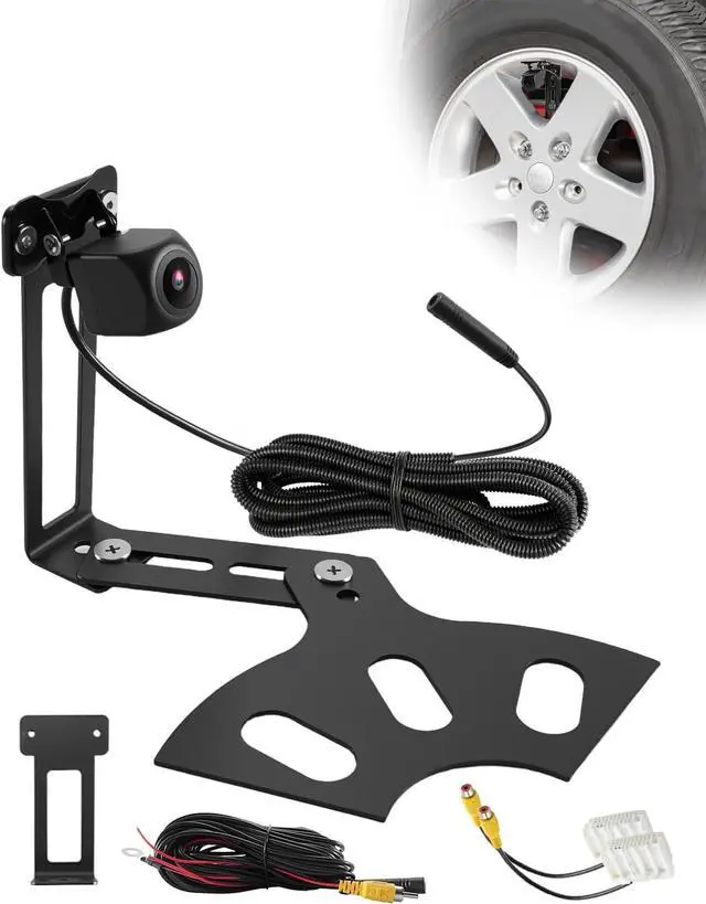 Main image of Spare Tire Backup Camera, Adjustable Rear View and Waterproof | Fit for Jeep Wrangler JK JKU Rubicon Commander Patriot Liberty 2007-2018, Flexible Mount