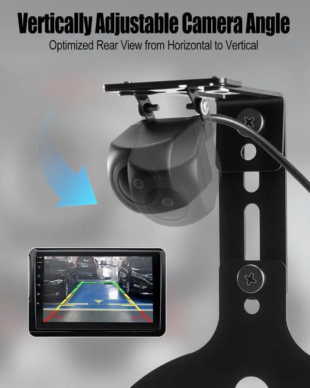 Alt view image 5 of 7 - Spare Tire Backup Camera, Adjustable Rear View and Waterproof | Fit for Jeep Wrangler JK JKU Rubicon Commander Patriot Liberty 2007-2018, Flexible Mount