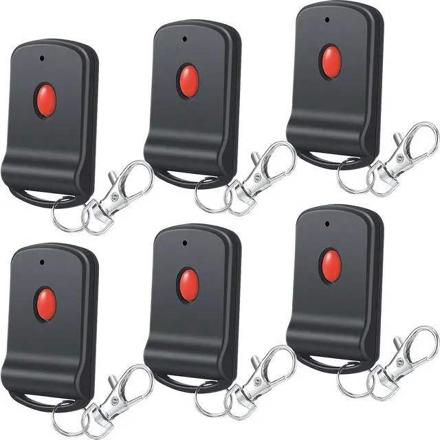 Alt view image 7 of 7 - 6 Pcs Garage Door Opener Remote Portable Remote Garage Transmitter 10 Dip Switch Door Opener Compatible with 3060 3089 4120 300mhz