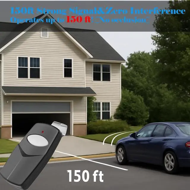 Alt view image 3 of 5 - 6for10 Dip Switch Multicode & Stanley Gate Opener Remote 300MHz & 310MHz Compatible with 10 Digit Multicode Gate Opener,for Multi code Garage Door Opener Remote 3089 1050,Gate Remote Control Clicker
