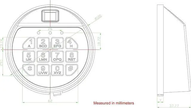 Alt view image 3 of 7 - Biometric Gun Safe Lock Replacement, Digital Code Fingerprint Lock for Safe Box and Cabinet