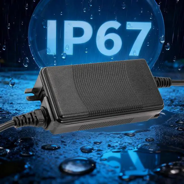 Alt view image 2 of 7 - 12V 3A IP67 Waterproof Power Adapter DC Power Supply UL Certified | 12V 36W Dual-Wire Desktop Switching Power Supply with Short Circuit Protection Suitable for LED Strips and Security Cameras