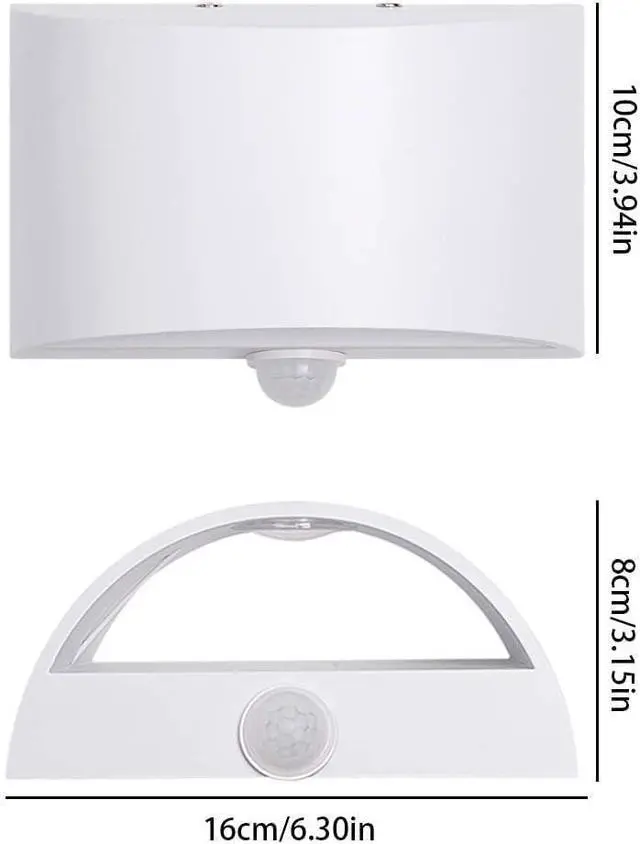 Alt view image 6 of 7 - LED Hardwired Motion Sensor Light Indoor Wall Sconce, Motion Sensor Wall Light Indoor Sconce Wall Aluminum Modern Wall Sconce for Living Room Hallway Stair 7W Warm White(Not Battery Operated)