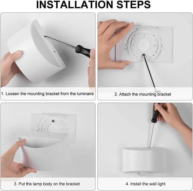 Alt view image 7 of 7 - LED Hardwired Motion Sensor Light Indoor Wall Sconce, Motion Sensor Wall Light Indoor Sconce Wall Aluminum Modern Wall Sconce for Living Room Hallway Stair 7W Warm White(Not Battery Operated)