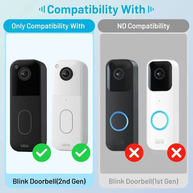 Alt view image 2 of 7 - 13200mAh Solar Charging Base Station for Blink Doorbell 2nd Gen, 4W High-Efficiency Solar Panel, IP67 Waterproof External Power Supply, Continuous Power to Blink Doorbell