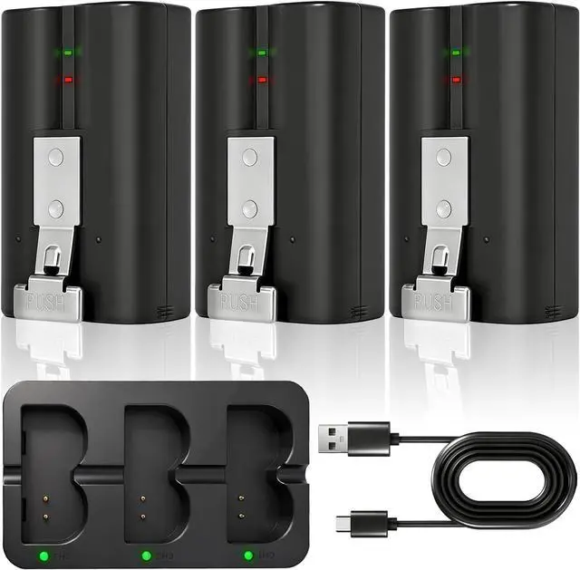 Main image of Styvra(3-Pack)6040mAh,3.65V Ring Doorbell Battery with Three-Channel Charger Station,Compatible with Ring-Doorbell-Camera 2/3/4/3 Plus, Stick Up Camera (2nd and 3rd Gen),Spotlight Cam and Peephole Cam
