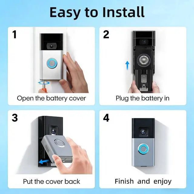 Alt view image 7 of 7 - Styvra(3-Pack)6040mAh,3.65V Ring Doorbell Battery with Three-Channel Charger Station,Compatible with Ring-Doorbell-Camera 2/3/4/3 Plus, Stick Up Camera (2nd and 3rd Gen),Spotlight Cam and Peephole Cam