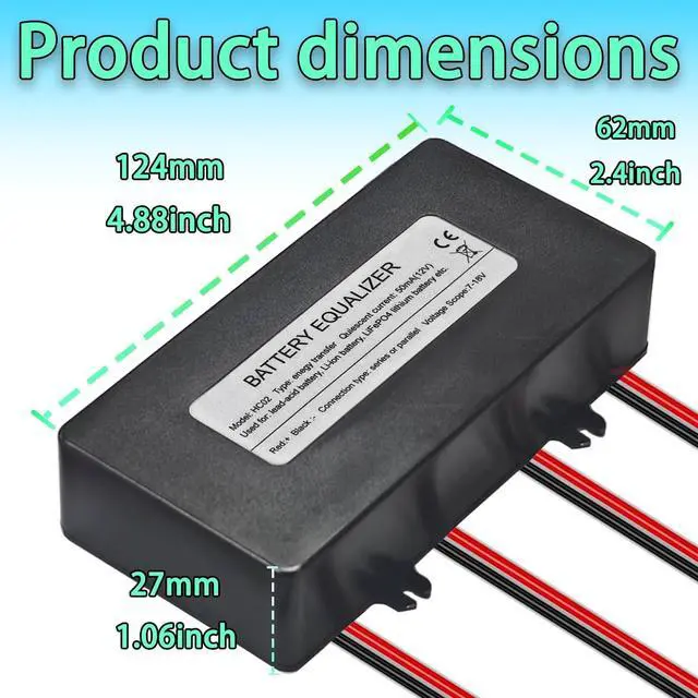 Alt view image 7 of 7 - HC02 Battery Equalizer for 4 x 12V Batteries Balancer Active Voltage Lead Acid Li li-ion LiFePO4 Battery