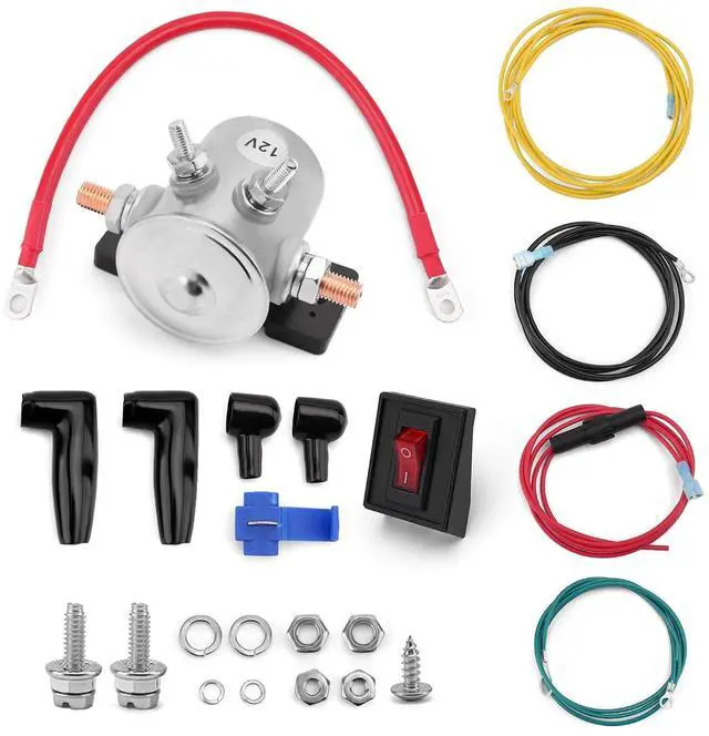 Main image of 62132 Winch Solenoid Battery Power Cut-Off Switch Kit for Jeep Trucks | DC 12V Winch Compatible, Easy Wiring Installation, Manual Control Avoids Drain Out, Fits Truck, SUV, Off-Road, ATV, UTV, SXS