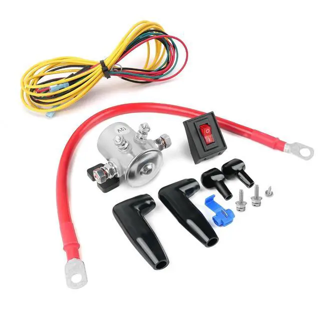 Alt view image 2 of 7 - 62132 Winch Solenoid Battery Power Cut-Off Switch Kit for Jeep Trucks | DC 12V Winch Compatible, Easy Wiring Installation, Manual Control Avoids Drain Out, Fits Truck, SUV, Off-Road, ATV, UTV, SXS