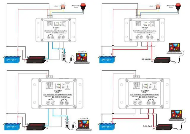 Alt view image 2 of 6 - 10-30V DC Voltage Monitoring DPST Relay Module, Low Voltage Disconnect LVD for 12V 18V 24V Battery, Load 80Amp/AC250V or 50Amp/DC30V