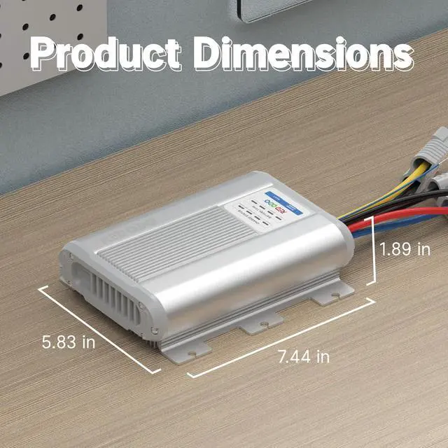 Alt view image 2 of 7 - 12V 40A DC to DC Charger with MPPT, On-Board Charger for AGM, Gel, SLA, Lithium, Dual Input Battery Charger with LED Indicators&Anderson Connector, Using for RV, Camper, Van, Vehicle, Marine