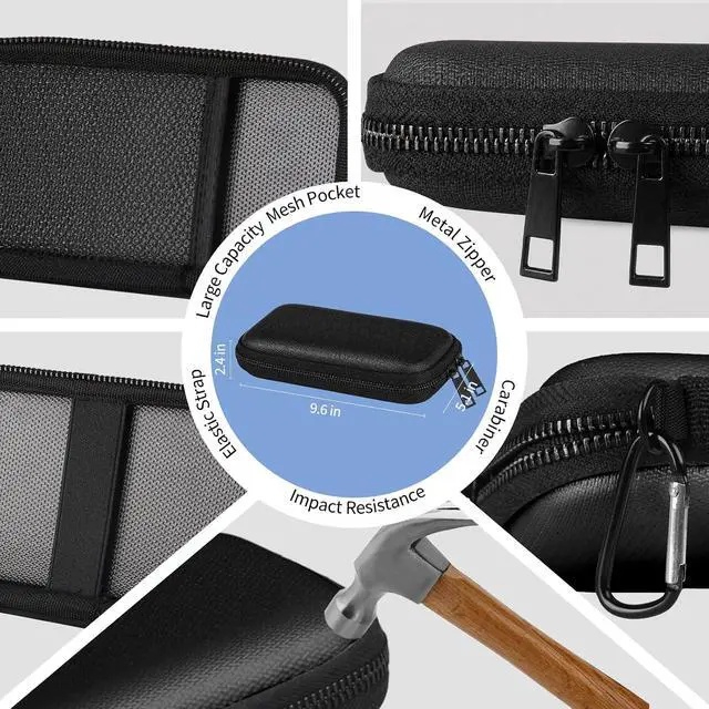 Alt view image 4 of 7 - 6500°F Hard Fire-Resistant Power Bank Case,Waterproof Electronic Organizer Travel Bag,Shockproof EVA Carrying Case for Cell Phones/Earbuds,Travel Gadgets for Cables,SD Memory Card,Camera Chips
