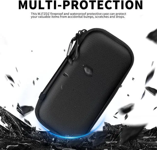 Alt view image 5 of 7 - 6500°F Hard Fire-Resistant Power Bank Case,Waterproof Electronic Organizer Travel Bag,Shockproof EVA Carrying Case for Cell Phones/Earbuds,Travel Gadgets for Cables,SD Memory Card,Camera Chips