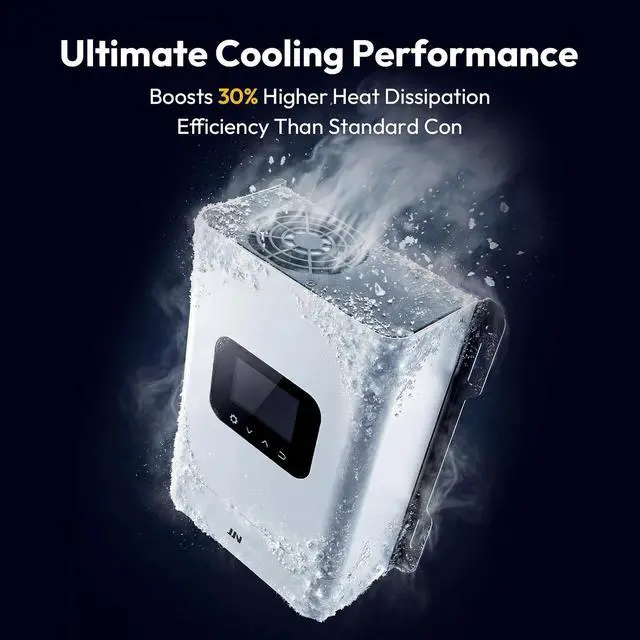Alt view image 5 of 7 - 40A MPPT Solar Charge Controller, 99.5% Efficiency, Built-in WiFi | LiFePO4 AGM Compatible,with large, clear OLED Display,12V-72V system Auto,IP67 Waterproof