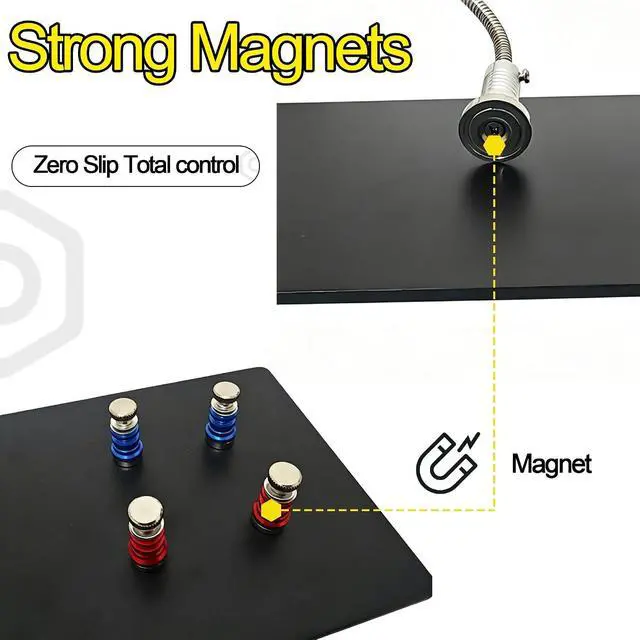 Alt view image 3 of 7 - Magnetic Helping Hands Soldering Third Hand Clamp for Soldering Station | with 5X Magnifier, Movable Helper Arms,PCB Circuit Board Holders, Heavy Duty Base for Repairing Desoldering DIY Jewelry