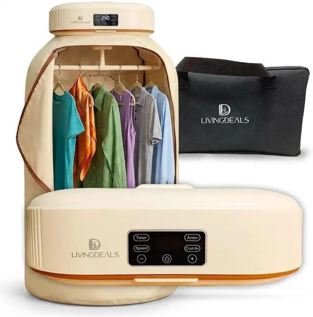 Main image of Portable Clothes Dryer for Travel Compact Foldable Electric Drying Machine with Dry Bag & Timer Fast-Drying for Apartments, RV, Dorm Clothes, Underwear, Socks Quiet & Energy Efficient