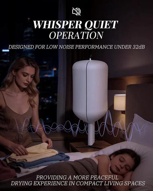 Alt view image 6 of 7 - Portable Dryer for Clothes, 3/6/9-Hr Timer, Fragrance Disc, UV Care Light | Mini Compact Foldable Clothes Dryer Machine, Low Noise, Energy Saving, for Laundry Apartment RV Hotel Dorm