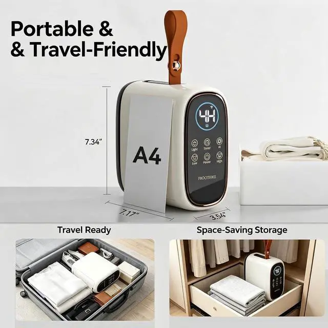 Alt view image 2 of 7 - Portable Clothes Dryers for Apartments, High Power Dual Motors, No-Installation Fast Small Mini Clothes Dryer, Compact Electric Dryer for RV, Home Use, Travel Clothes Dryer