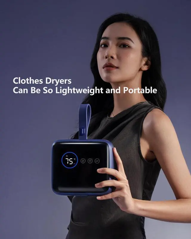 Alt view image 2 of 7 - Portable Compact Clothes Dryer, Global Voltage Travel Dryer, Unique Design with 4 Drying Modules, 36-Decibel Silent design, Quiet Efficient Portable Drying System for Home, Travel & Dorm