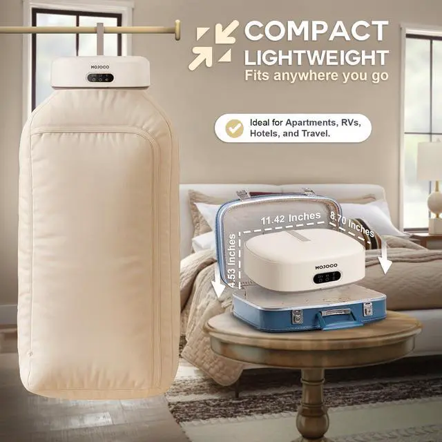 Alt view image 4 of 7 - Portable Clothes Dryer - 600w Compact Dryer for Apartment, Travel
