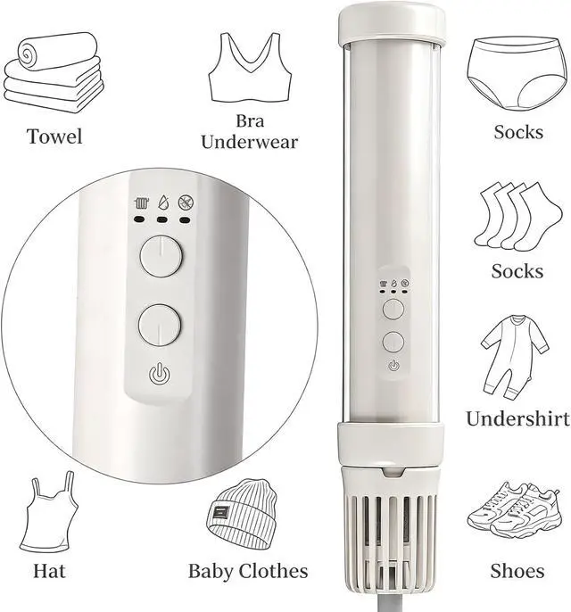 Alt view image 6 of 7 - Mini High Speed Portable Clothes Dryer | Fast Warm Air, Compact, Quick Drying Device, For Travel Camping Apartment RV Dorm