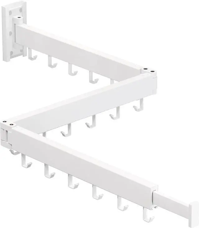 Main image of Clothes Drying Rack Wall Mounted,Drying Rack Clothing,Laundry Drying Rack Wall Mount,Collapsible Drying Racks for Laundry,Retractable,Foldable,Clothes Hanger Rack,Clothes Dryer Rack,White Color