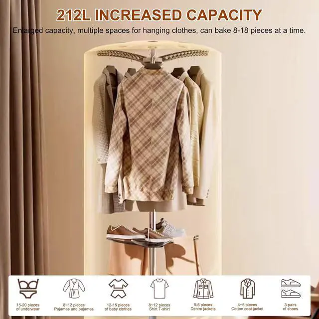 Alt view image 3 of 6 - Portable Clothes Dryer, 900W Fast Drying & Large Load Capacity for Laundry and Shoes - Compact Mini Dryer Machine for Travel, Apartments, RV, Dorm Blue Polar Bear