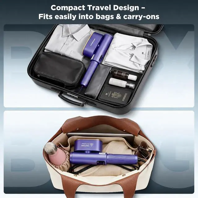 Alt view image 4 of 7 - Travel Steamer for Clothes, 2-in-1 Steam Iron & Garment Steamer | Portable Handheld Clothes Steam with Fast Heat-Up Ceramic Portable Iron Wrinkle Removal for Home/Hotel /Travel Size