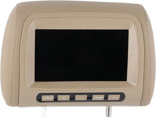 Alt view image 7 of 7 - Headrest Player 7in Screen 2pcs Rear Seat Entertainment Car Headrest HD LCD Video Player Control MP5 Display Brown