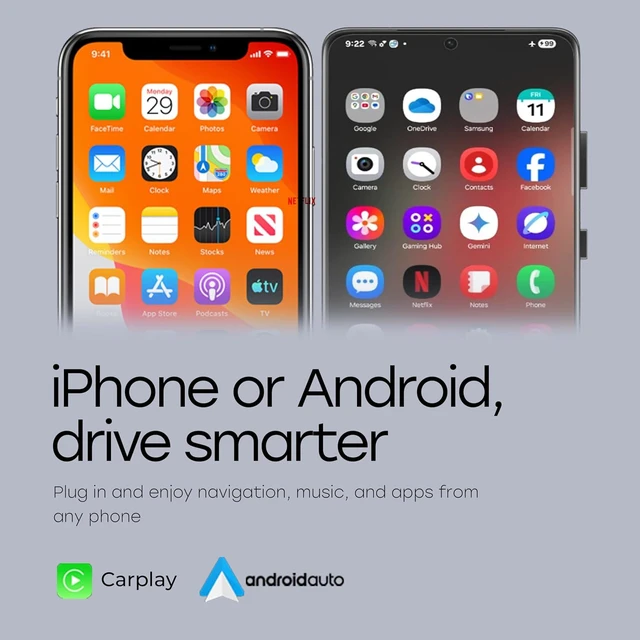 Alt view image 4 of 7 - 2026 Upgraded 2-in-1 Wireless CarPlay & Android Auto Adapter, Plug & Play Wired to Wireless Dongle, USB-A/USB-C, Auto Connect, iPhone iOS 10+ Android 11+, Cars 2016+