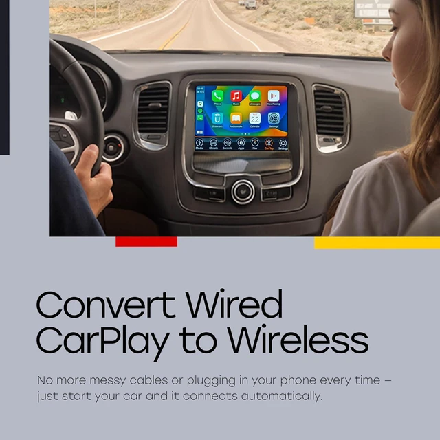 Alt view image 5 of 7 - 2026 Upgraded 2-in-1 Wireless CarPlay & Android Auto Adapter, Plug & Play Wired to Wireless Dongle, USB-A/USB-C, Auto Connect, iPhone iOS 10+ Android 11+, Cars 2016+