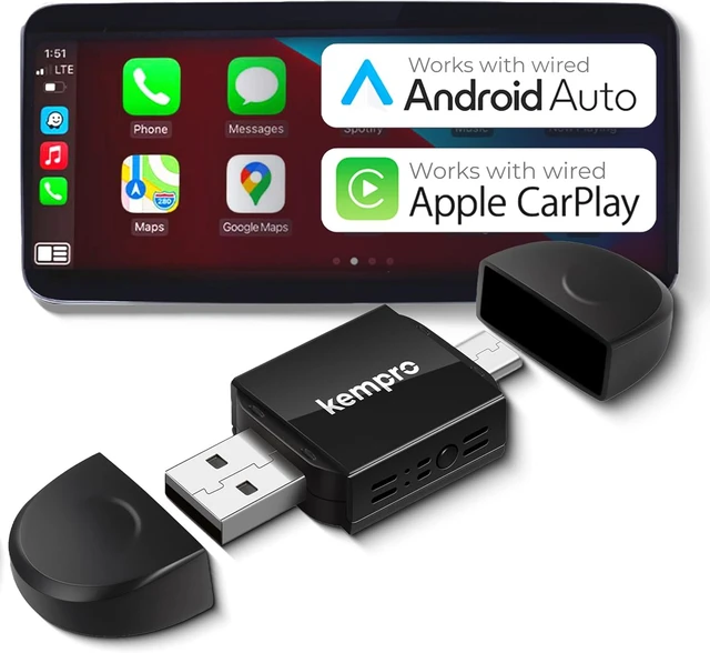 Alt view image 6 of 7 - 2026 Upgraded 2-in-1 Wireless CarPlay & Android Auto Adapter, Plug & Play Wired to Wireless Dongle, USB-A/USB-C, Auto Connect, iPhone iOS 10+ Android 11+, Cars 2016+