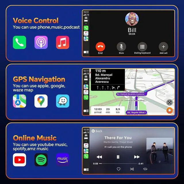 Alt view image 5 of 7 - 2 in 1 Wireless Carplay Adapter for CarPlay & Android Auto, USB A & USB C Dongle Converts Wired to Wireless, Compatible with Cars from 2016, Plug & Play